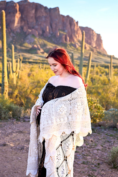 Pregnant woman in soft natural light